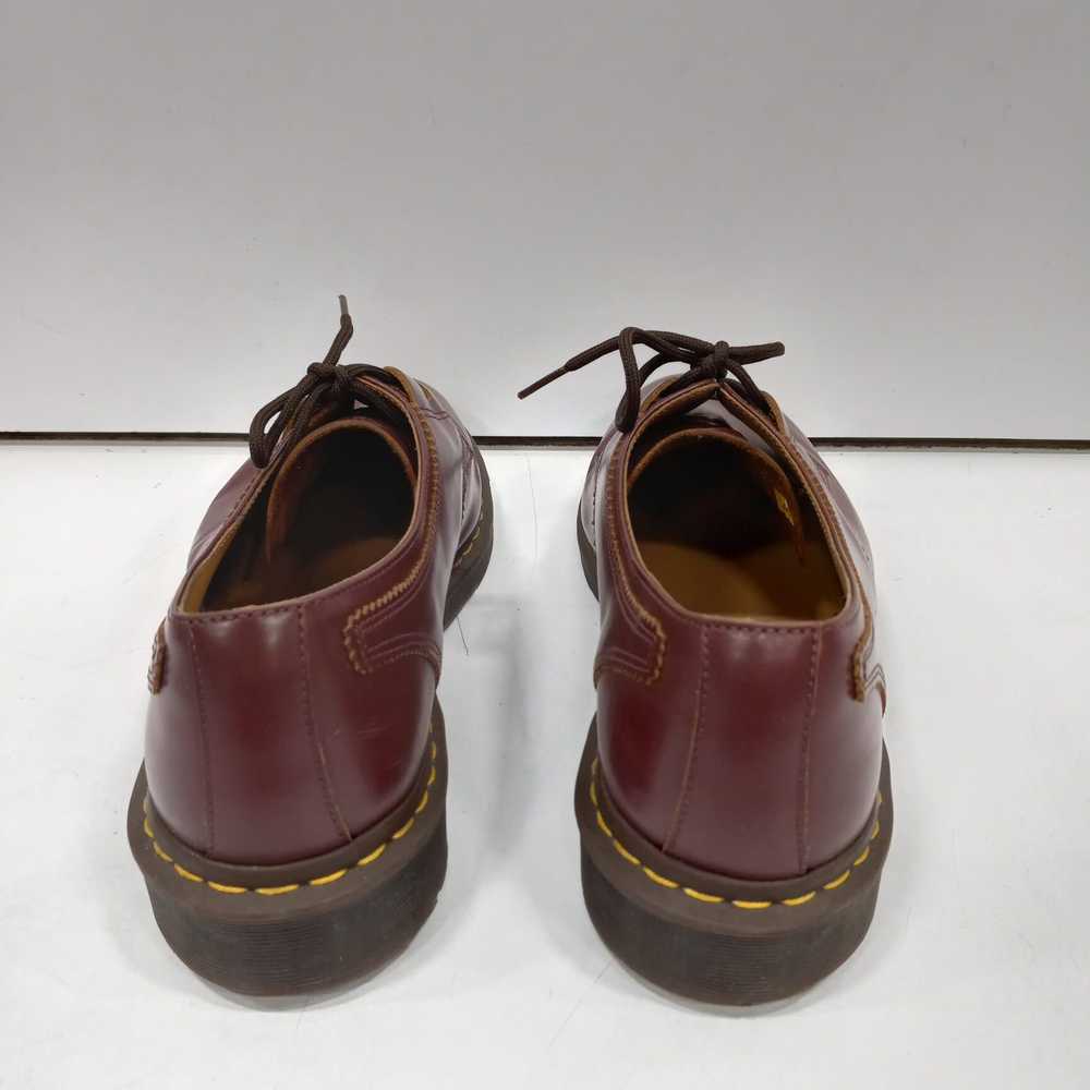 Dr. Martens Men's Maroon Leather Oxford Shoes Siz… - image 3