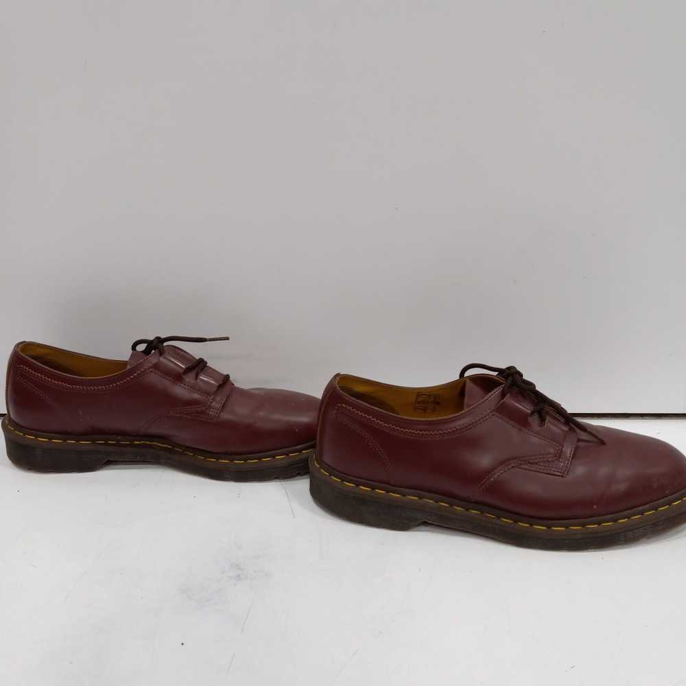 Dr. Martens Men's Maroon Leather Oxford Shoes Siz… - image 4