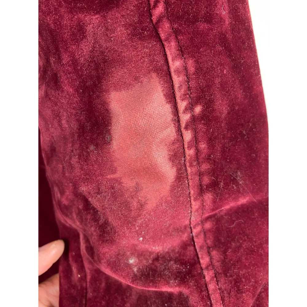 Other Vintage Burgundy Faux Suede Fleece Lined Sn… - image 10