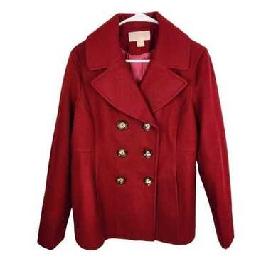 Michael Kors Cherry Red Wool Blend Quiet Luxury Pe