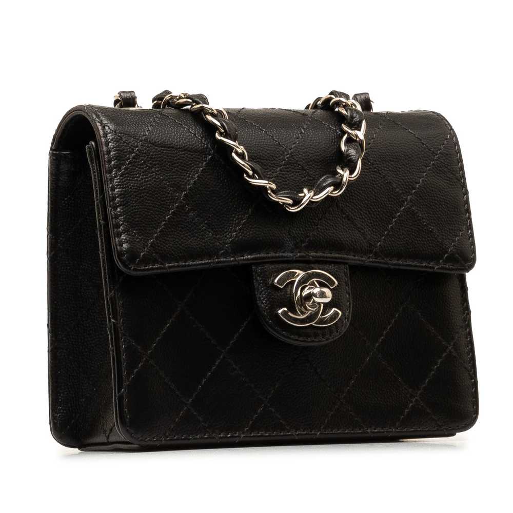 Chanel Chanel Mini Square Classic Quilted Caviar … - image 2