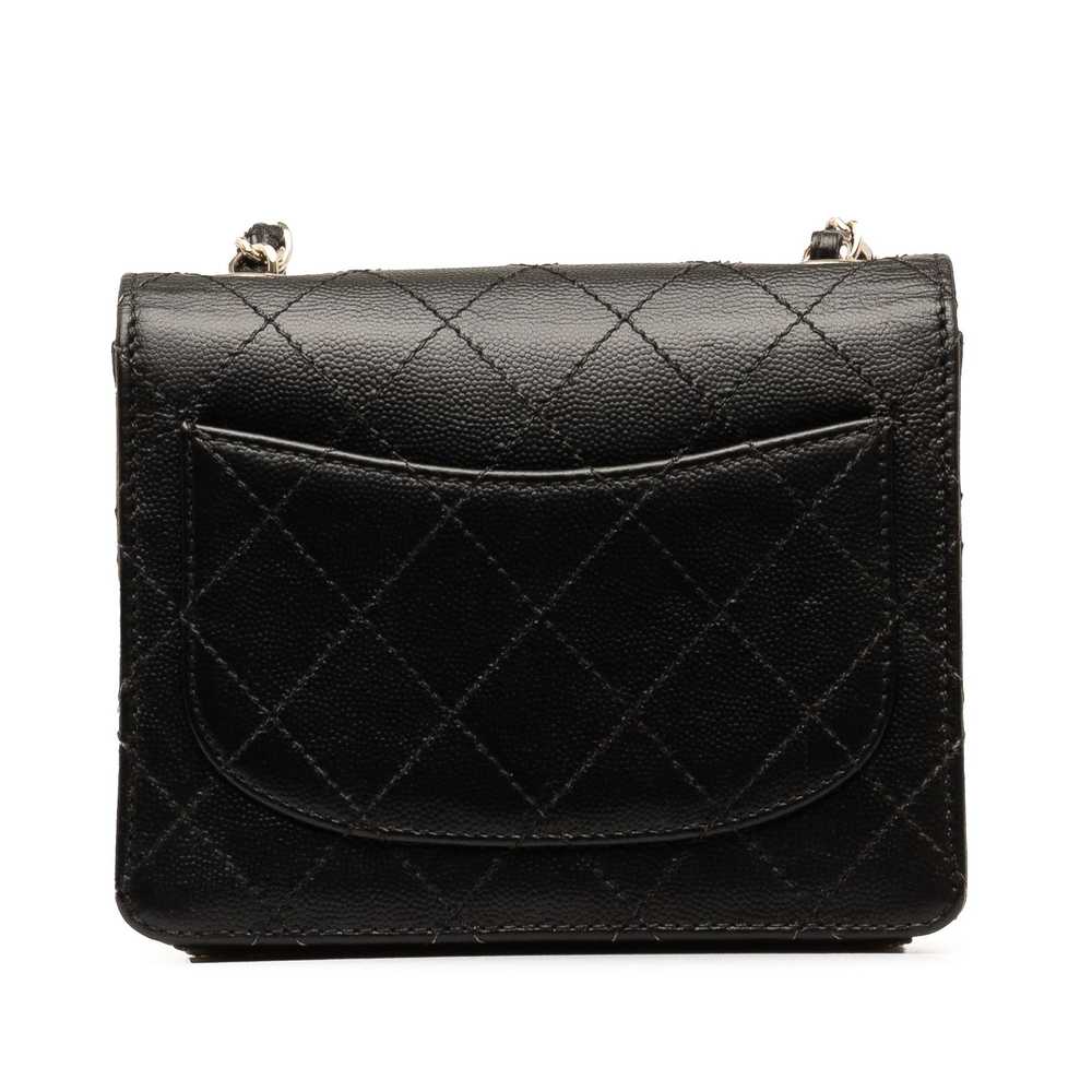 Chanel Chanel Mini Square Classic Quilted Caviar … - image 3