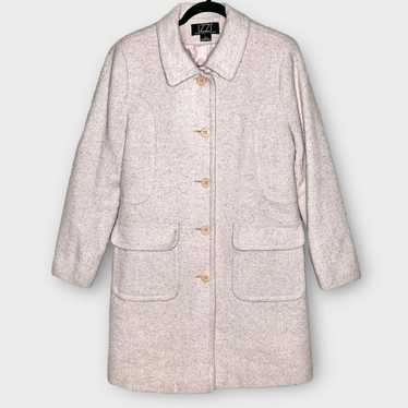 IZZI COLLECTION Pink tweed wool blend long coat S… - image 1