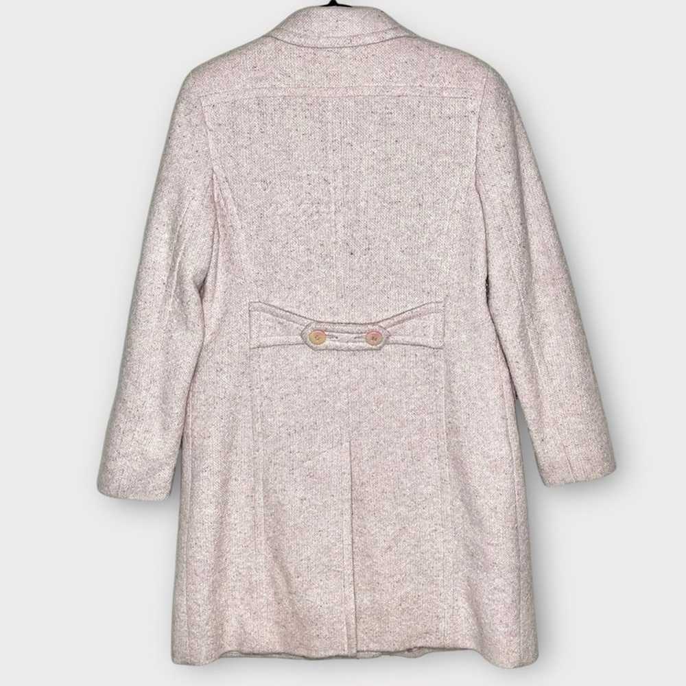 IZZI COLLECTION Pink tweed wool blend long coat S… - image 2