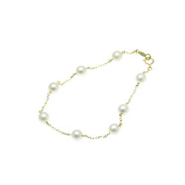 Other Mikimoto Pearl Station Bracelet Yellow Gold 