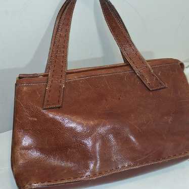 Vintage Fossil Brown Genuine Leather Handbag