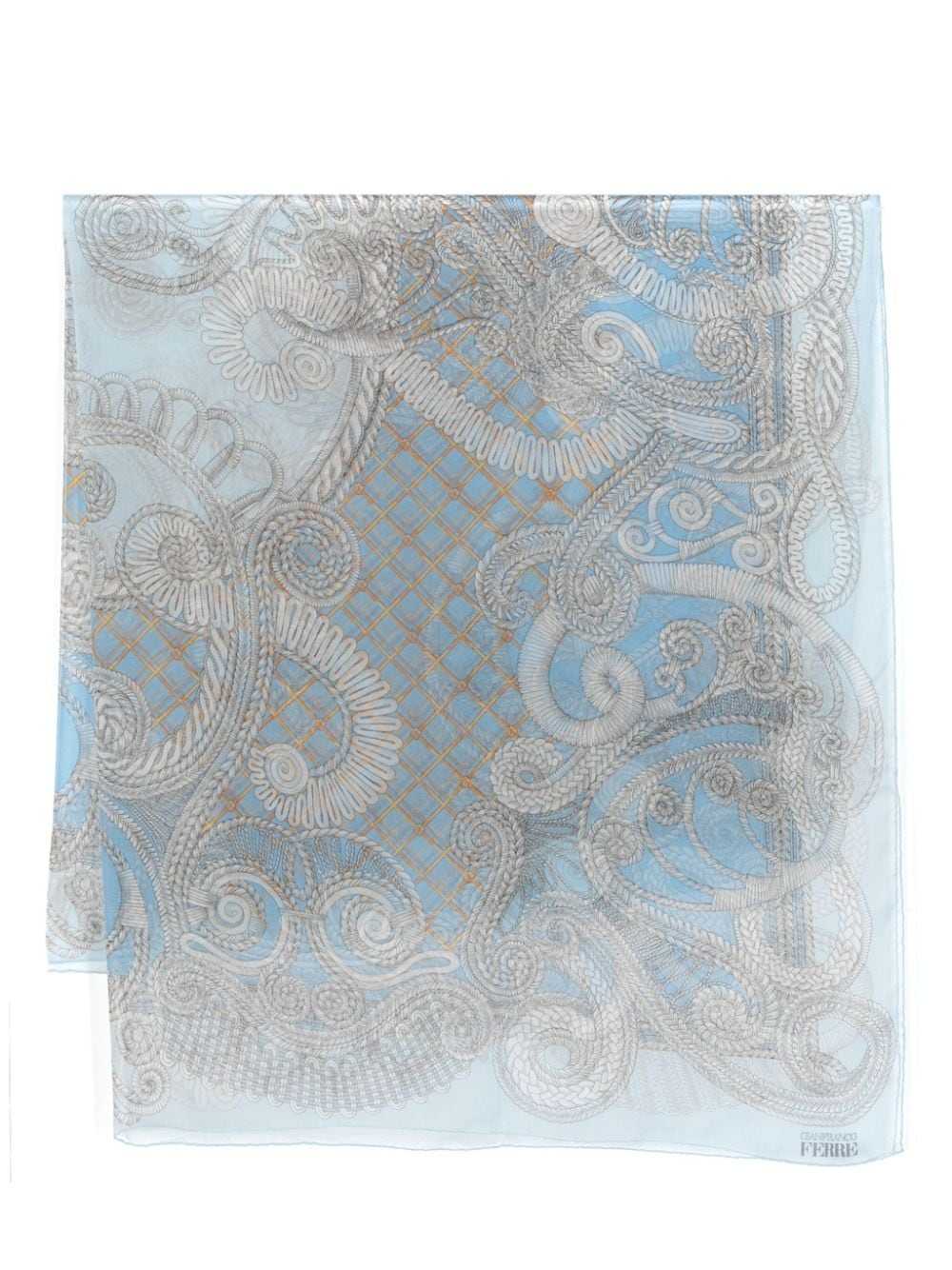 Gianfranco Ferré Pre-Owned rope-print silk scarf … - image 1