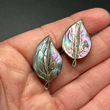 VTG 1940s Abalone Sterling Silver Taxco Mexico Scr