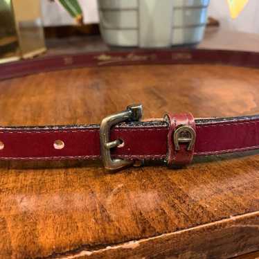 etienne aigner vintage oxblood belt