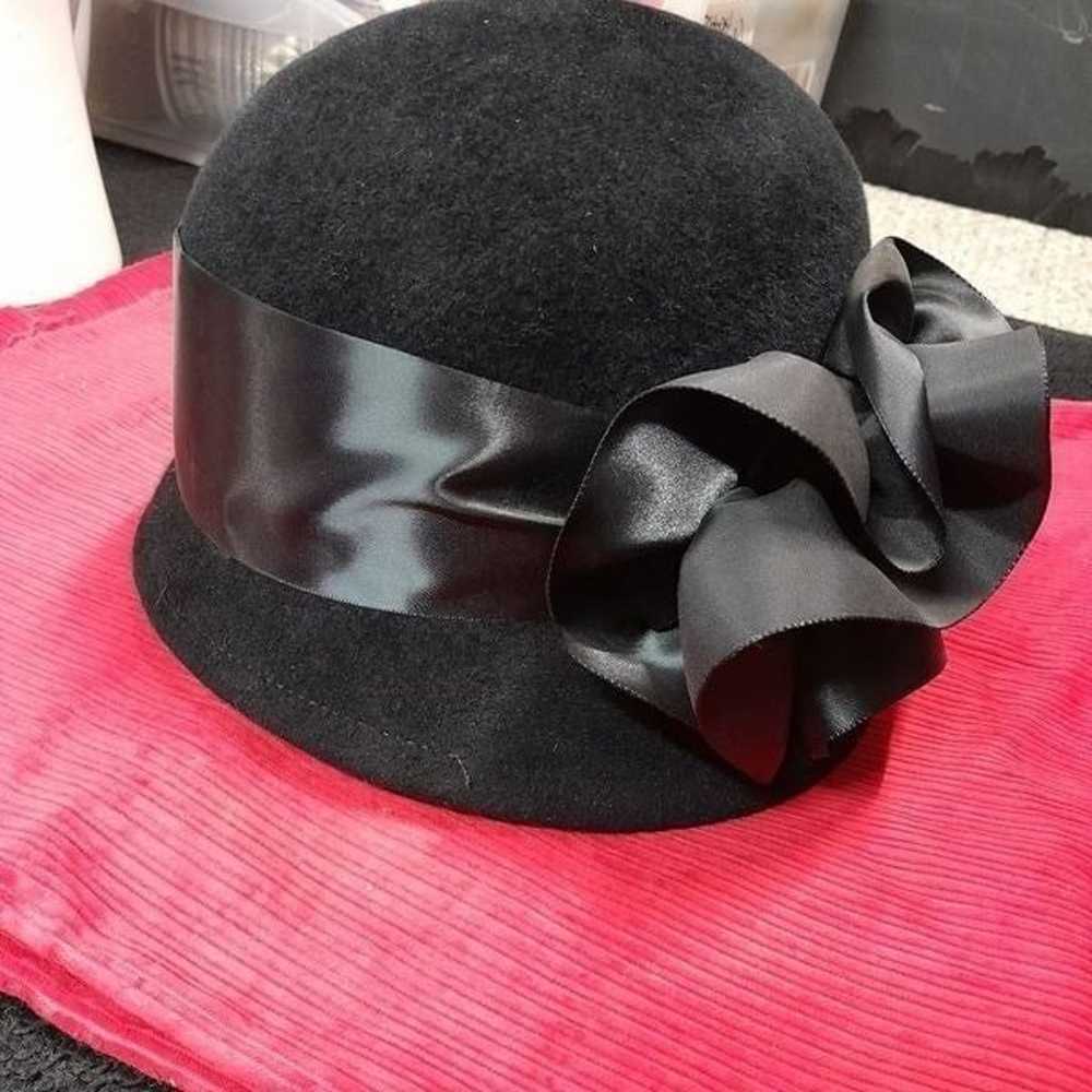 Vintage PLAZA SUITE by BETMAR Black Felt  Hat  Ex… - image 5