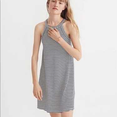 Madewell District Navy and White Striped Dress, Si