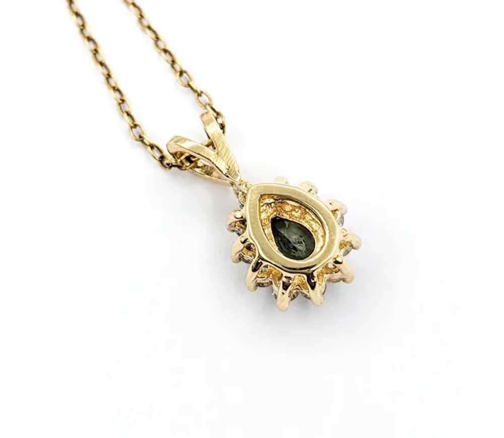 Alexandrite And Diamond Halo Pendant In Yellow Go… - image 10