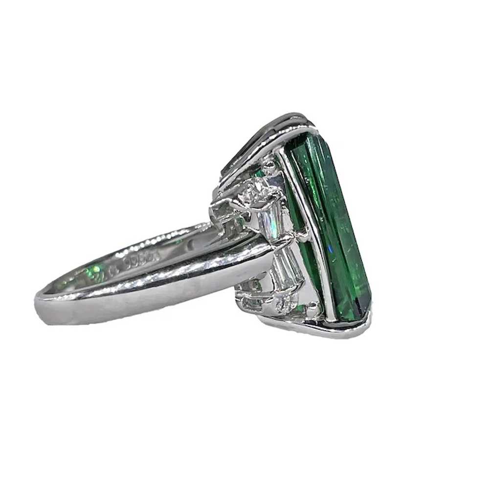 Original Art Deco GIA 12.18ctw Green Tourmaline D… - image 6