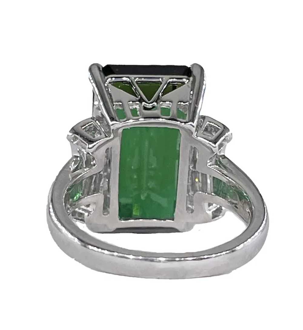 Original Art Deco GIA 12.18ctw Green Tourmaline D… - image 7