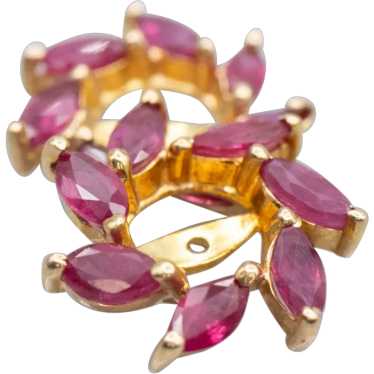 Marquise Cut Ruby Earring Jackets