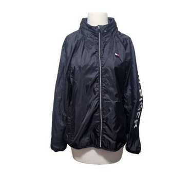Tommy Hilfiger Sport Black Windbreaker Jacket Size