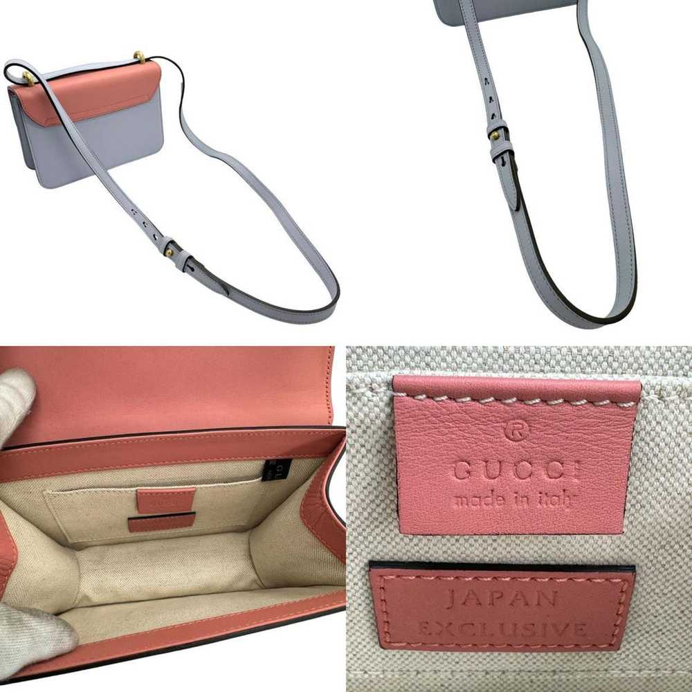 Gucci GUCCI Shoulder Bag Leather Faux Pearl Light… - image 4