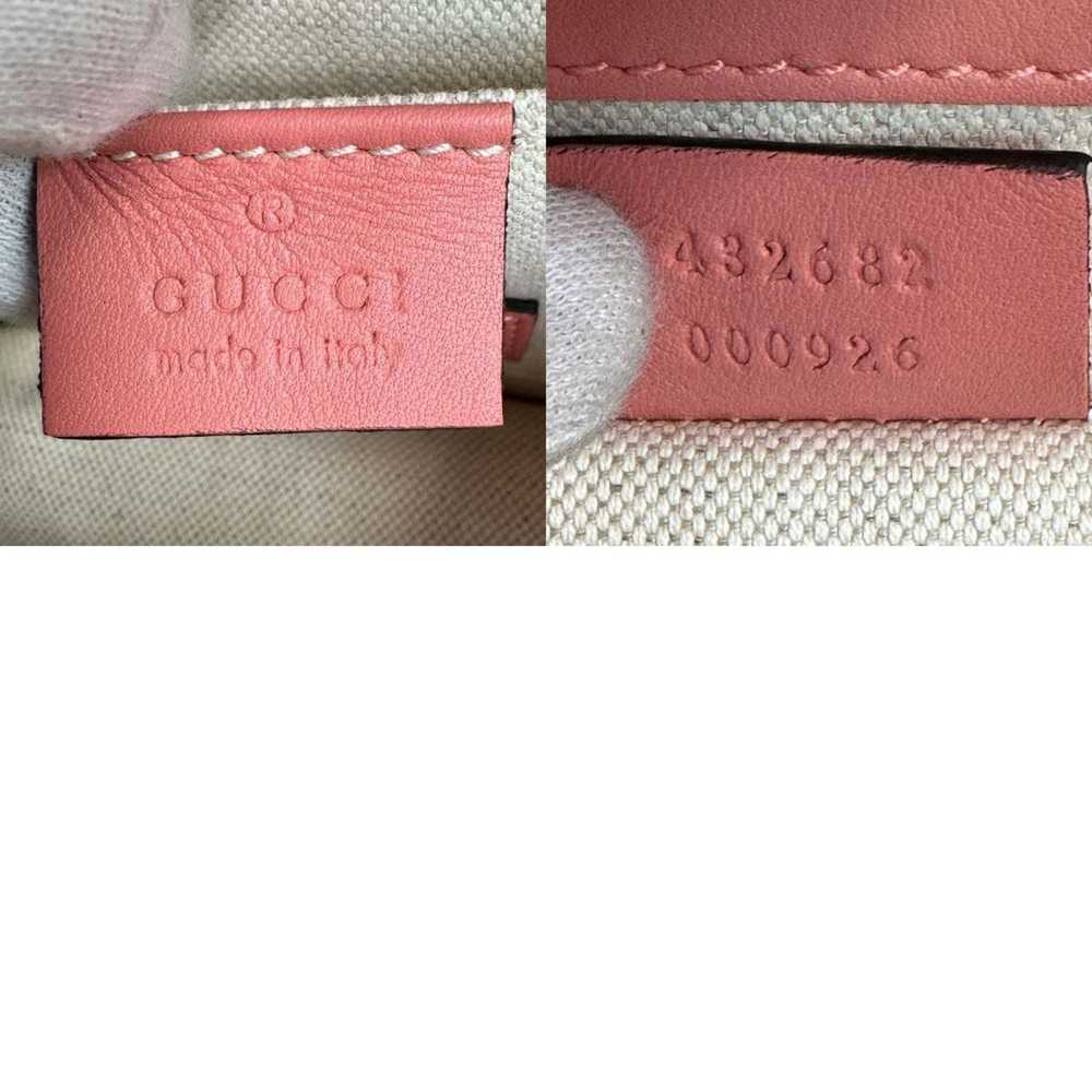 Gucci GUCCI Shoulder Bag Leather Faux Pearl Light… - image 5