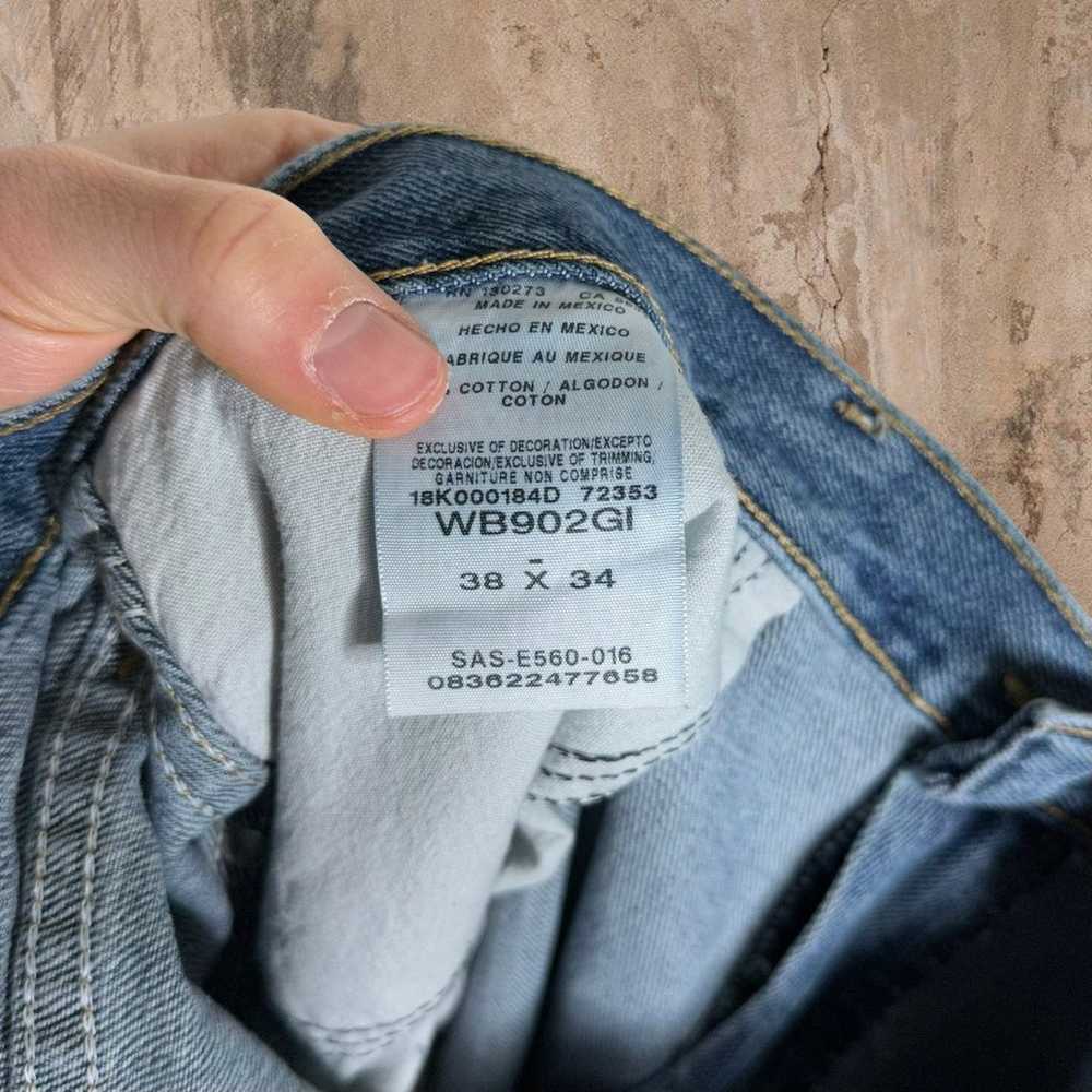 Wrangler Jeans Medium Wash Baggy Fit Work Wear De… - image 6