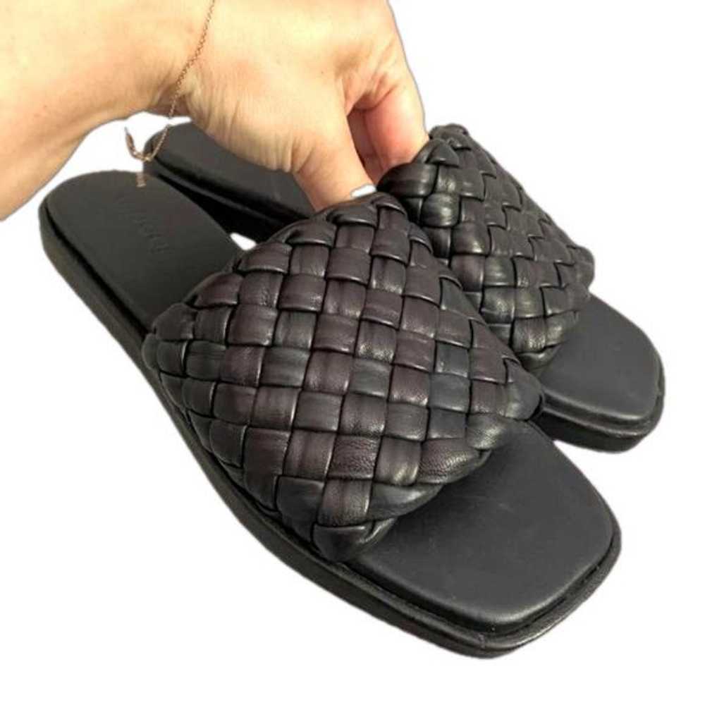 Vince Vince Black Rumi Woven Leather Slides Flat … - image 2