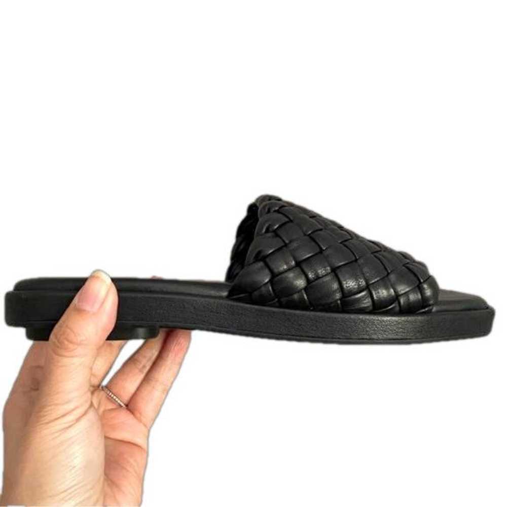 Vince Vince Black Rumi Woven Leather Slides Flat … - image 3