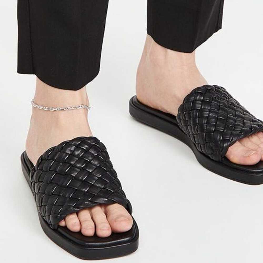 Vince Vince Black Rumi Woven Leather Slides Flat … - image 8