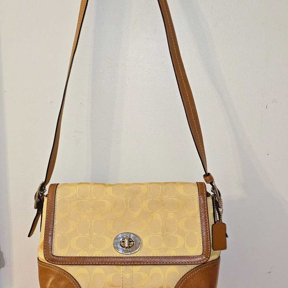 Coach Vintage Yellow Hampton Crossbody Bag - image 1