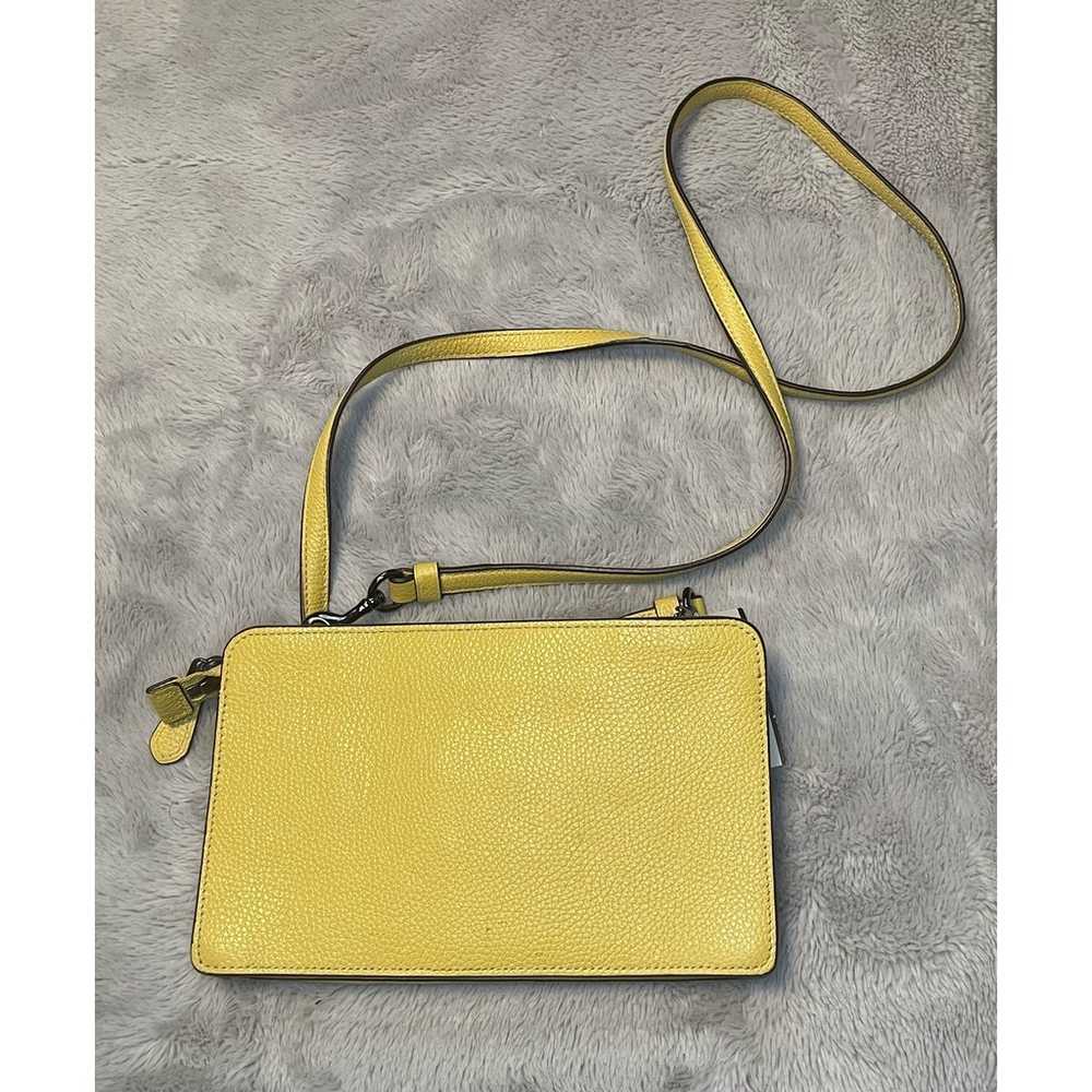 Coach Leather Suede Super Soft Pale Yellow Clutch… - image 2