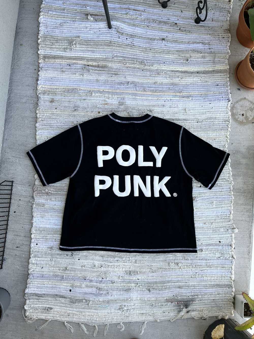 Japanese Brand Poly punk cropped shirt Y2K large - image 2