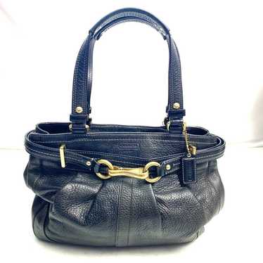 Coach Hamptons Black Leather Purse Handbag