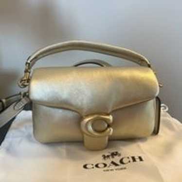 COACH Pillow Tabby 18 Metallic Leather Soft Gold