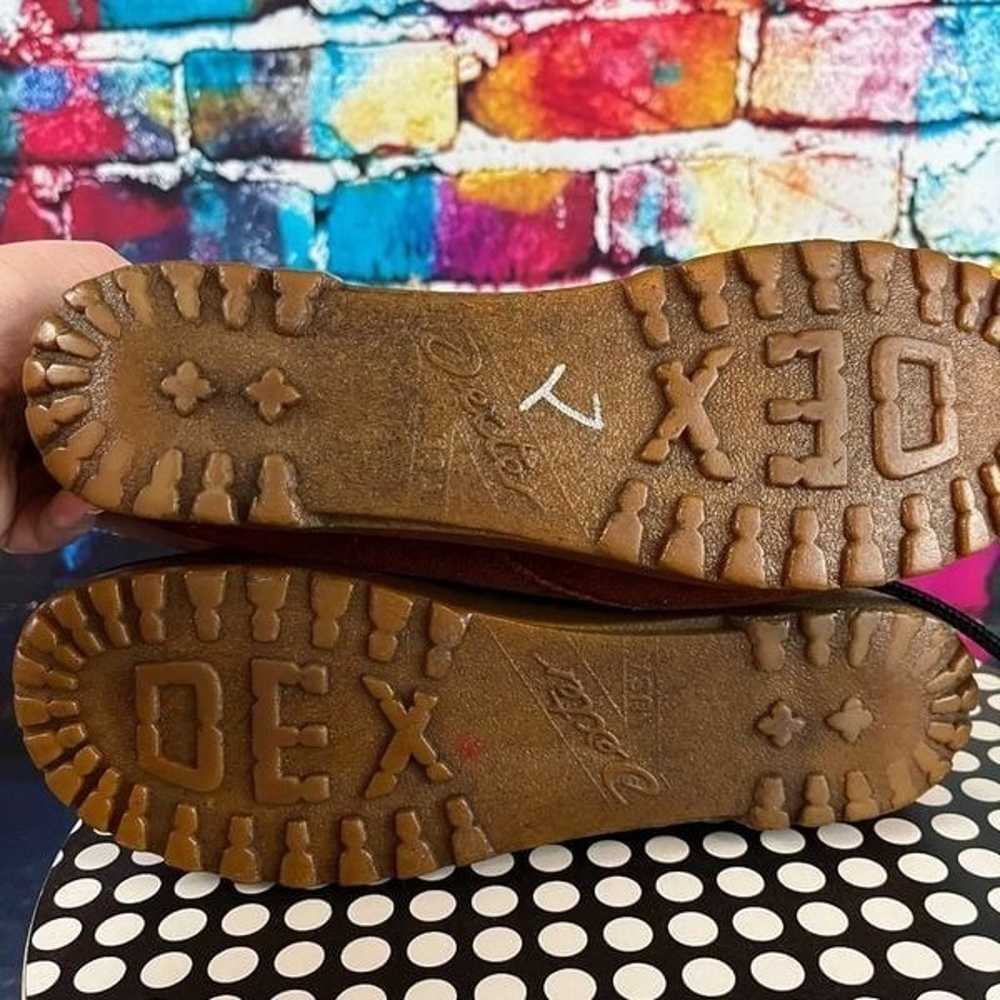 Vintage Dexter Suede Leather Faux Sherpa Lined La… - image 4