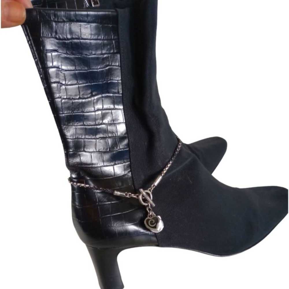 Brighton Women 6 Quick Ankle Boots Booties Black … - image 3