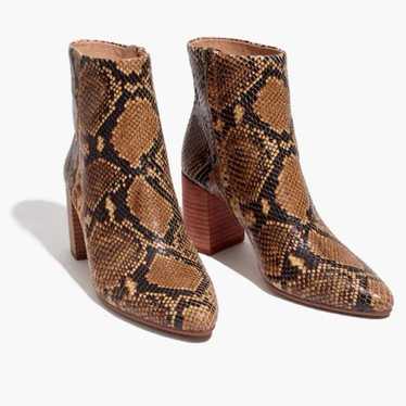 Madewell The Fiona Boot in Snake Embossed Leather