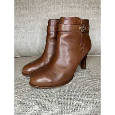 TORY BURCH Bristol Brown Leather Equestrian Ankle… - image 1