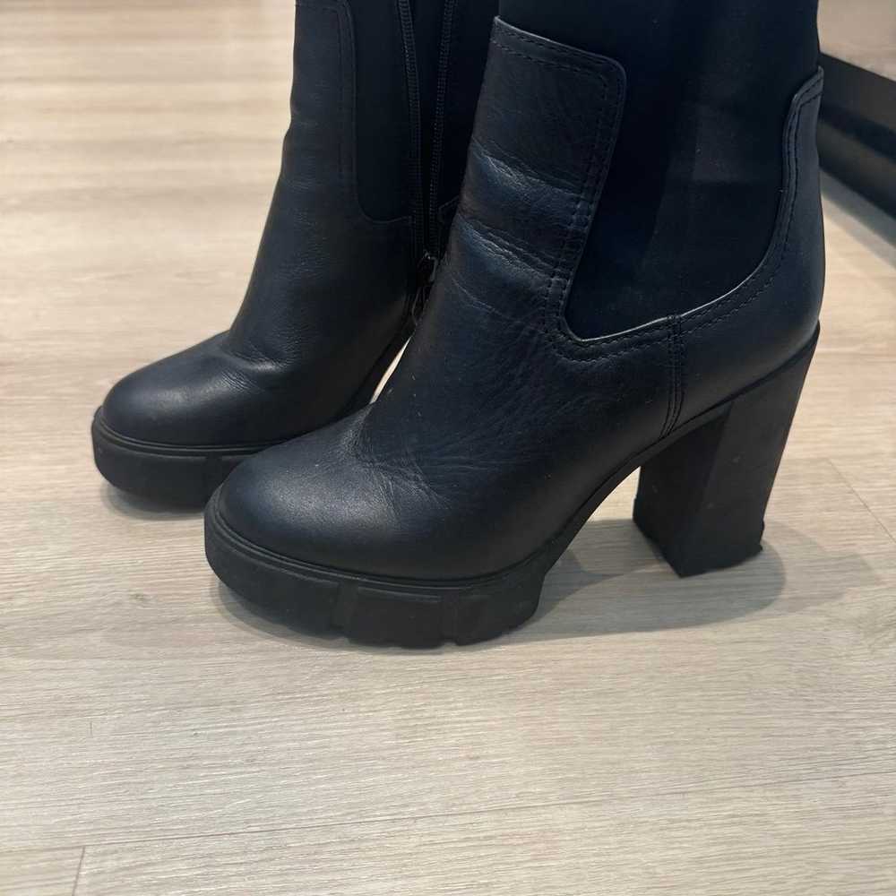 Aldo black heeled ankle Chelsea boots - image 4