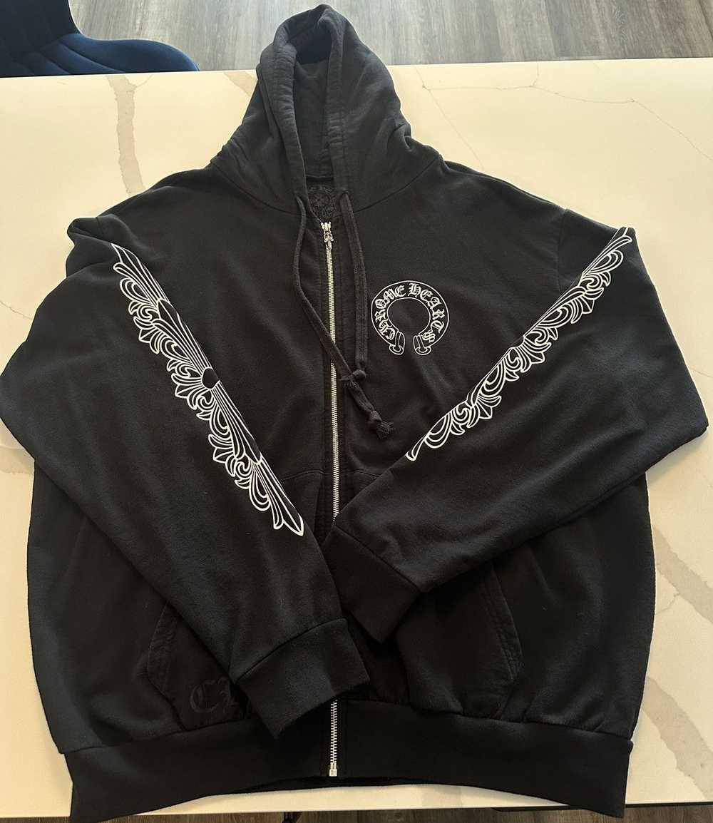 Chrome Hearts 🔥Chrome Hearts Black Horseshoe Zip… - image 1