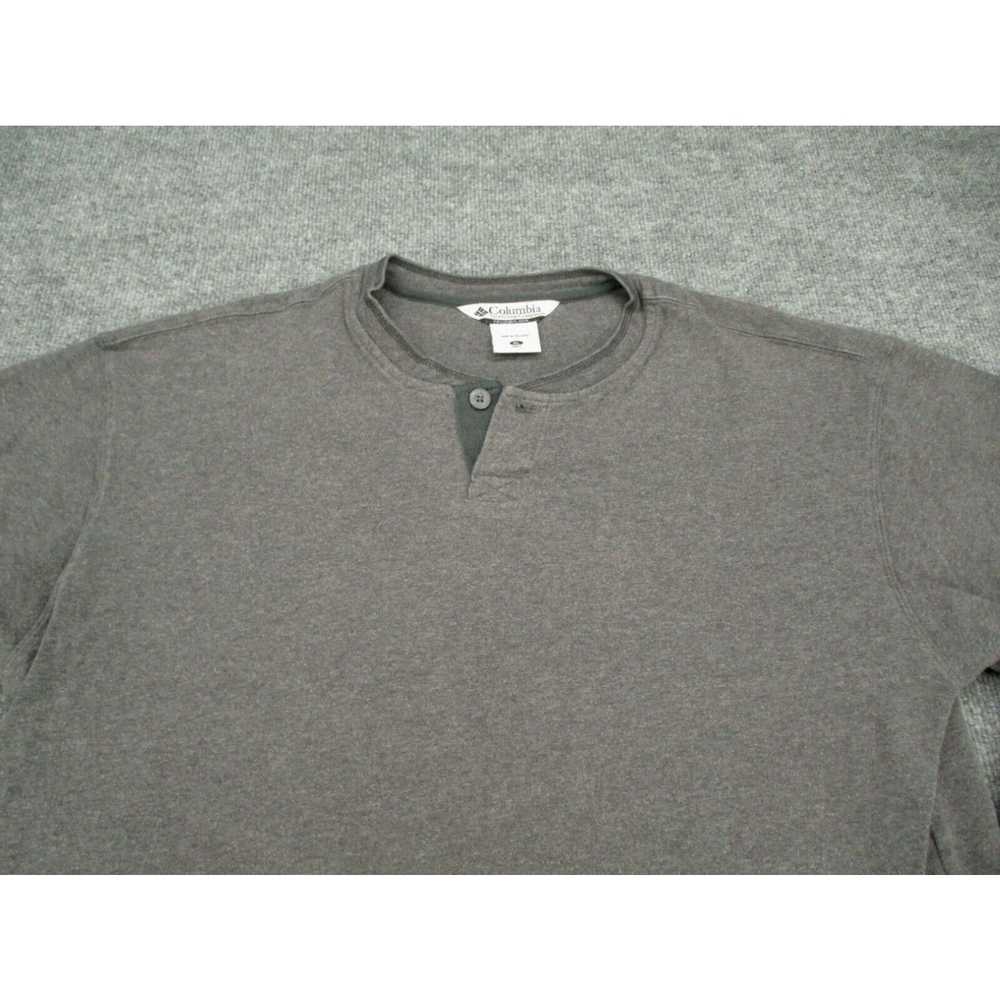 Henleys Columbia Sweater Mens XL Gray Henley Neck… - image 2