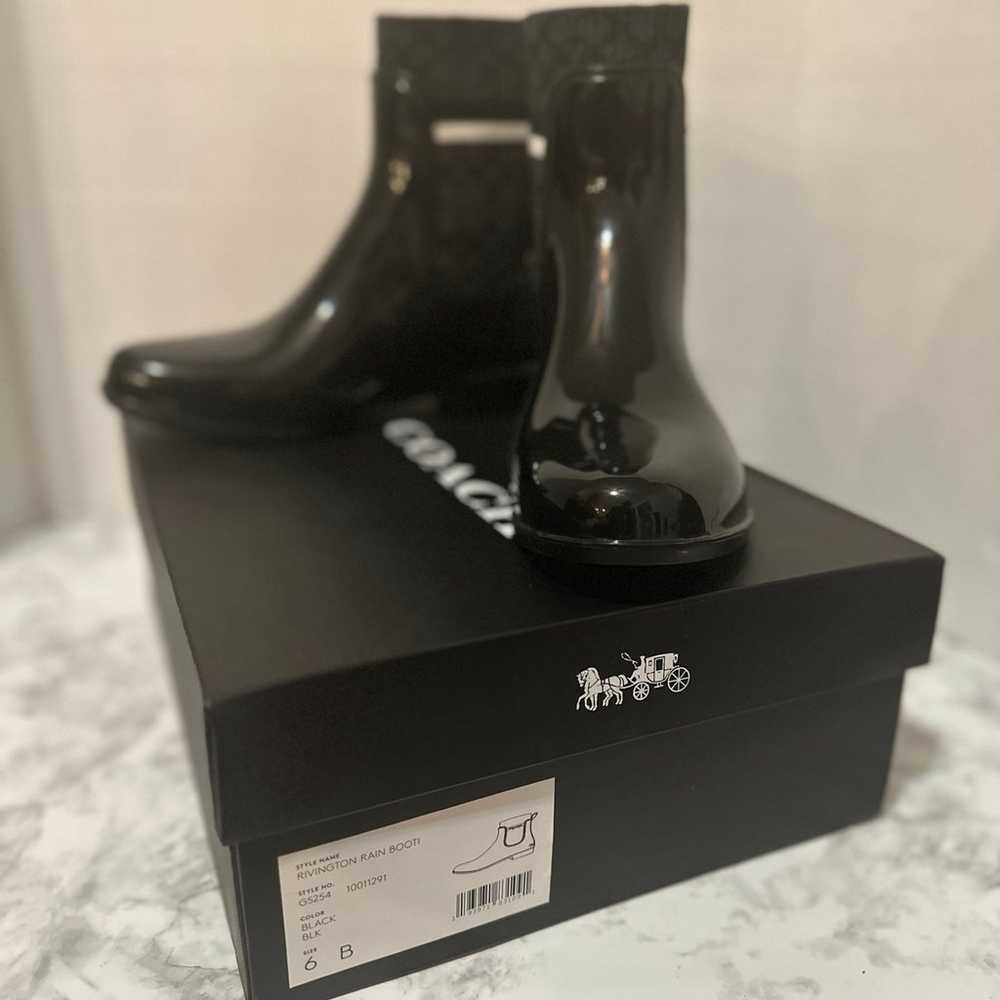 Coach Rivington rain boots Size 6 with box - image 9