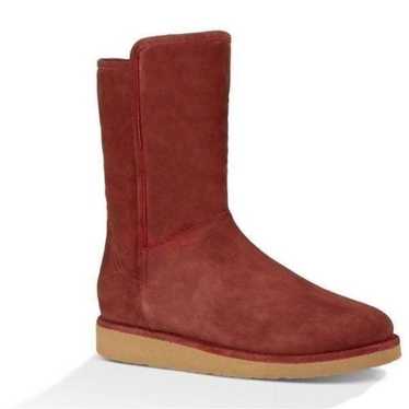 UGG COLLECTION ABREE SUEDE WOMEN SHORT BOOTS RUST 