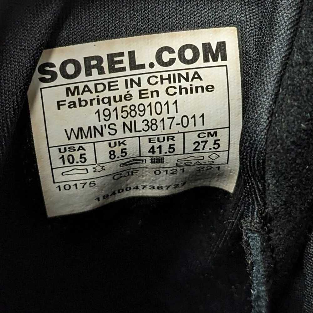 Sorel Evie Sport Lace Wedge Booties, Black Suede,… - image 8