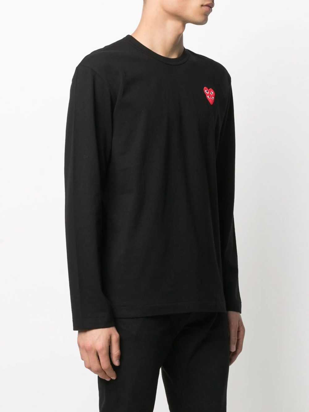 Comme Des Garcons Play Embroidered Two Heart T-sh… - image 1