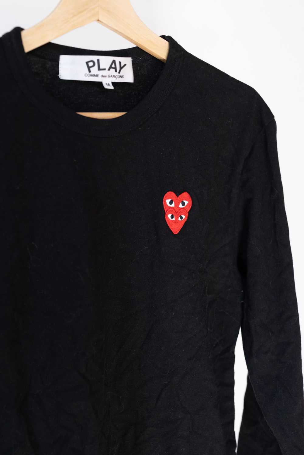 Comme Des Garcons Play Embroidered Two Heart T-sh… - image 3