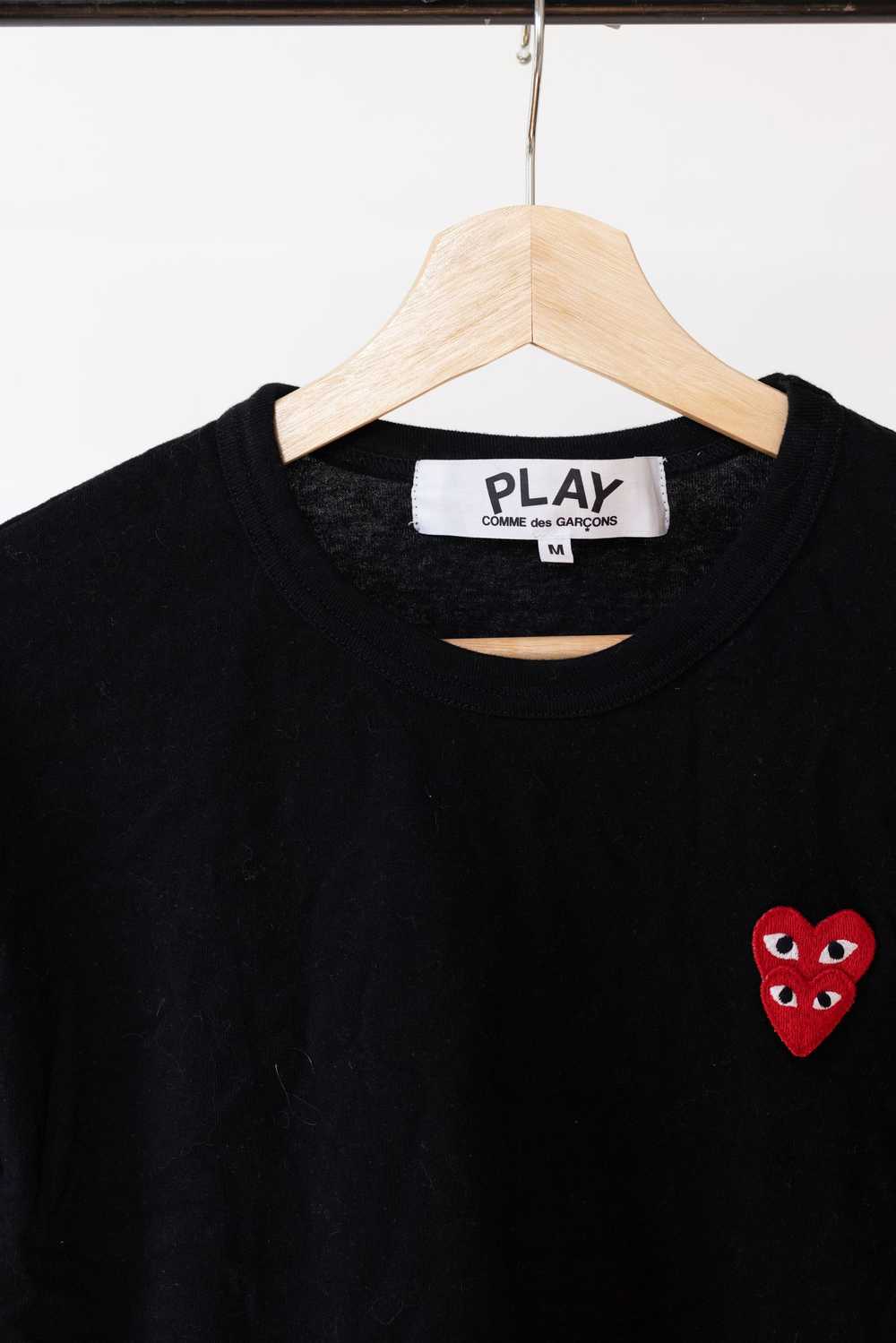 Comme Des Garcons Play Embroidered Two Heart T-sh… - image 4