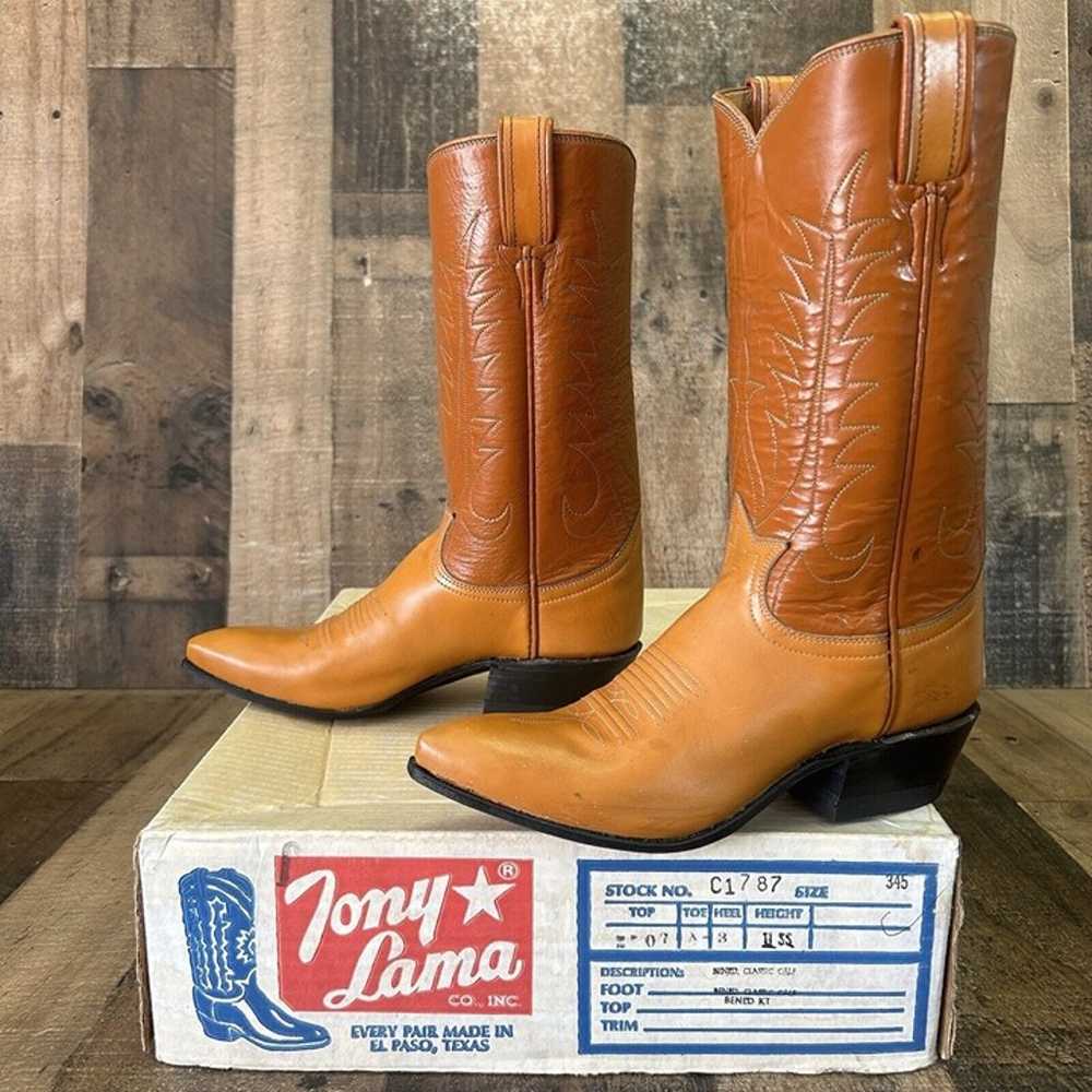 Tony Lama Vintage Pointed Toe Cowboy Boots Womens… - image 5