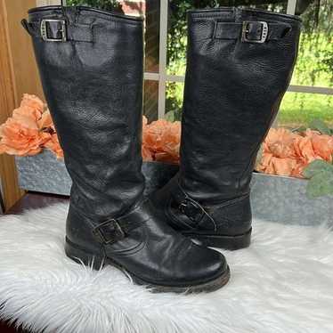 Frye Black Leather Veronica Slouch Boot Sz 9