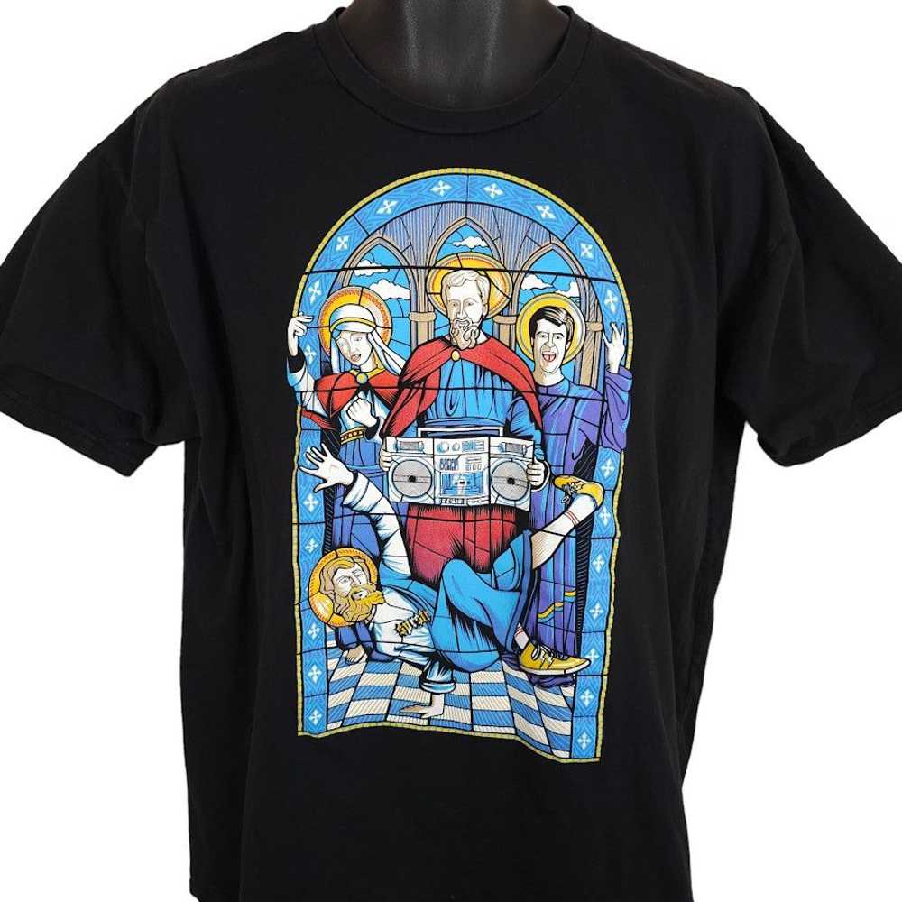 Threadless Breakdancing Jesus Christ T Shirt Mens… - image 1