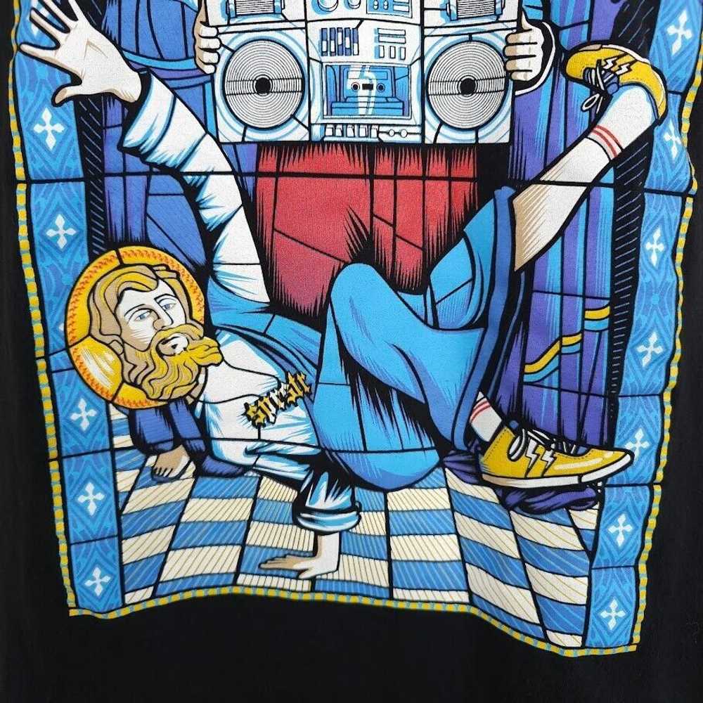 Threadless Breakdancing Jesus Christ T Shirt Mens… - image 3