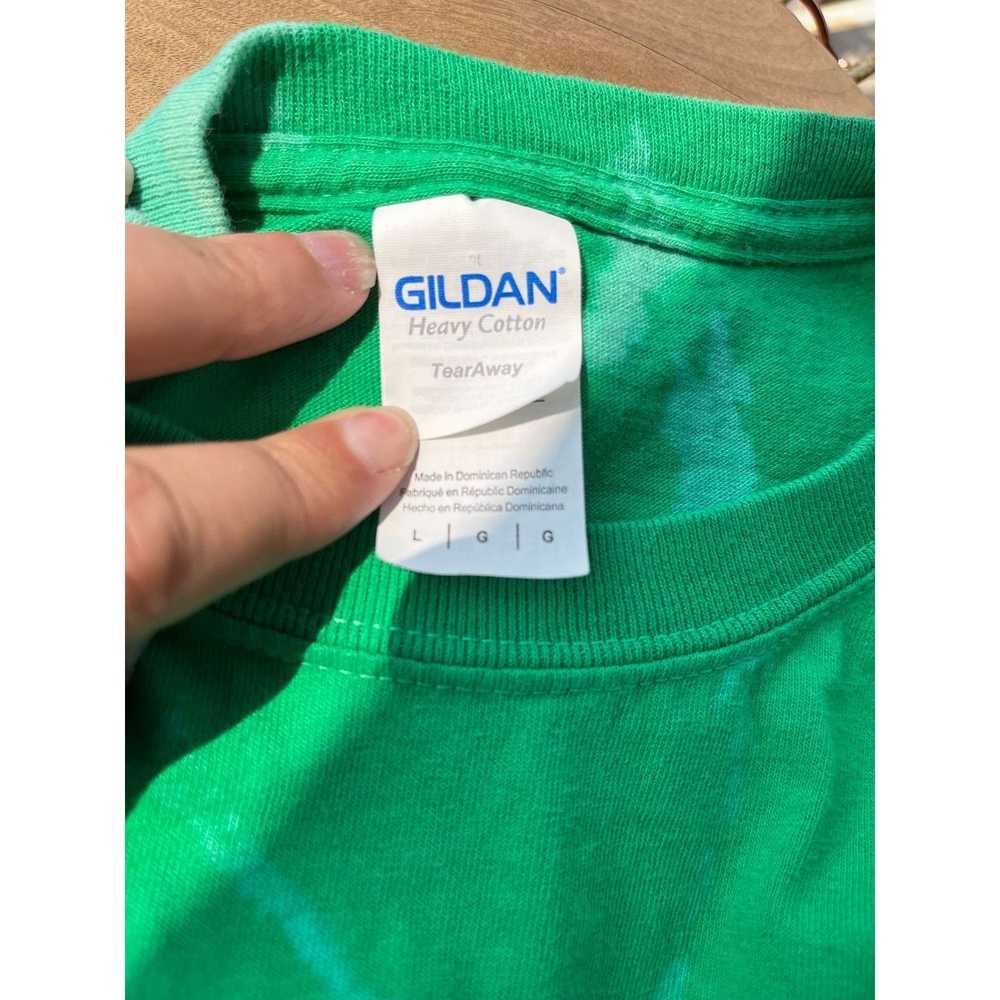 Gildan Bleach Dyed Magically Delicious Green T-Sh… - image 4