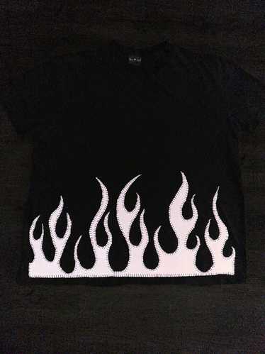 Japanese Brand × Streetwear Flames tshirt
